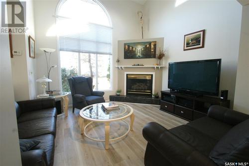 5007 Strathcona Avenue, Corman Park Rm No. 344, SK - Indoor Photo Showing Living Room With Fireplace