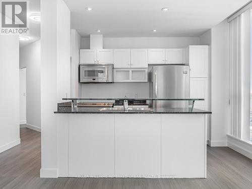 3202 - 8 York Street, Toronto, ON - Indoor Photo Showing Kitchen With Double Sink