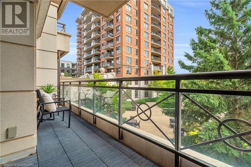 View of balcony - 2379 Central Park Drive Unit# 206, Oakville, ON - Outdoor With Balcony With Exterior