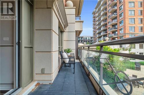 View of balcony - 2379 Central Park Drive Unit# 206, Oakville, ON - Outdoor With Balcony With Exterior