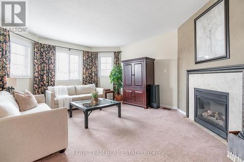 7 Zachary Drive, Brampton, ON - Indoor Photo Showing Living Room With Fireplace