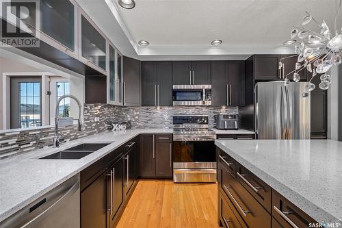 1708 Olive Diefenbaker Drive, Prince Albert, SK - Indoor Photo Showing Kitchen With Stainless Steel Kitchen With Double Sink With Upgraded Kitchen