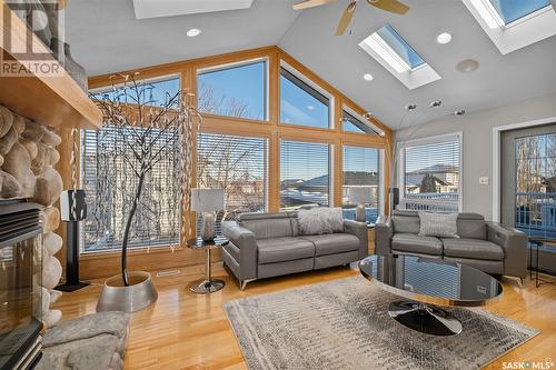 1708 Olive Diefenbaker Drive, Prince Albert, SK - Indoor Photo Showing Living Room With Fireplace