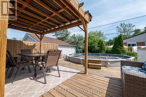 325 Simpson Avenue, Welland, ON - Outdoor With Above Ground Pool With Deck Patio Veranda With Exterior