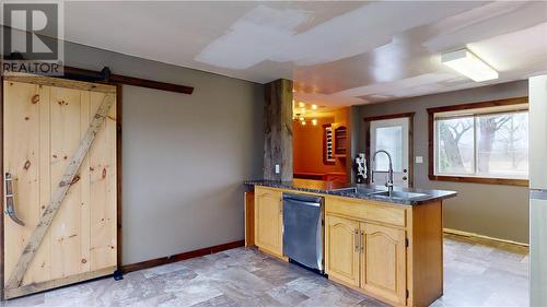 502 7Th Line, Gore Bay, ON - Indoor Photo Showing Kitchen With Double Sink