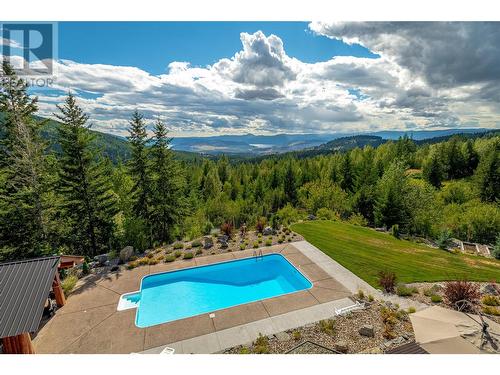 8100, 8104 Silver Star Road, Vernon, BC - Outdoor With In Ground Pool With View