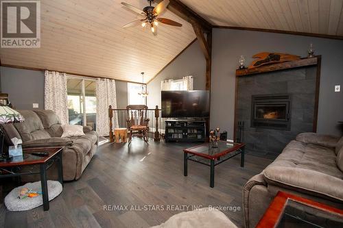 20 Mccreedie Street, Kawartha Lakes (Lindsay), ON - Indoor Photo Showing Living Room With Fireplace