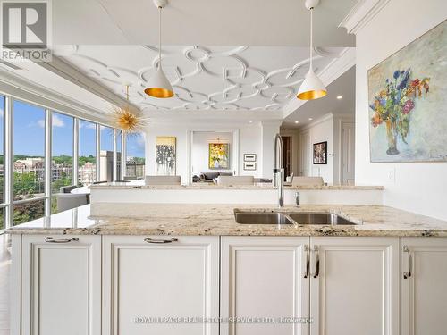 1001 - 30 Old Mill Road, Toronto, ON - Indoor Photo Showing Kitchen With Double Sink