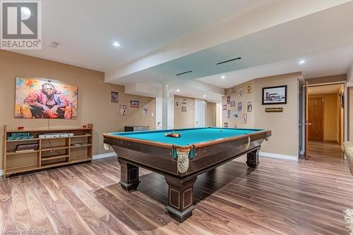 Rec room with pool table and hardwood / wood-style flooring - 2080 Sixth Line, Oakville, ON - Indoor Photo Showing Other Room