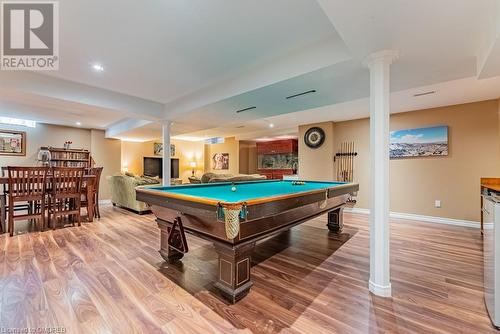 Recreation room with light wood-type flooring and pool table - 2080 Sixth Line, Oakville, ON - Indoor Photo Showing Other Room