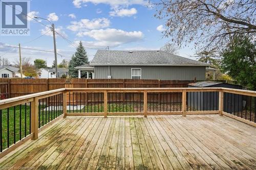 View of wooden deck - 59 Stanley Street, Brantford, ON - Outdoor With Deck Patio Veranda