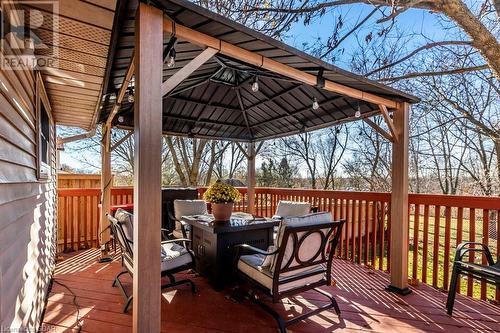 View of wooden terrace - 56 Imperial Road N, Guelph, ON - Outdoor With Deck Patio Veranda With Exterior