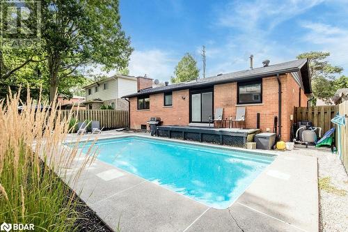 279 Anne Street N, Barrie, ON - Outdoor With In Ground Pool With Deck Patio Veranda With Exterior