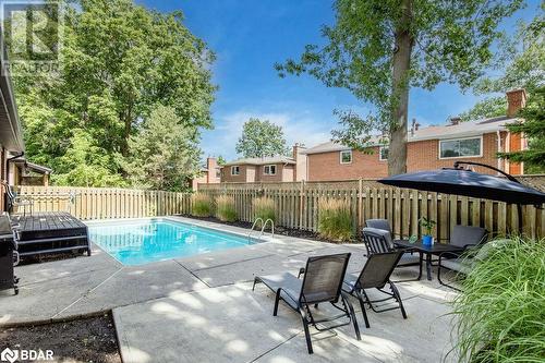 279 Anne Street N, Barrie, ON - Outdoor With In Ground Pool With Deck Patio Veranda