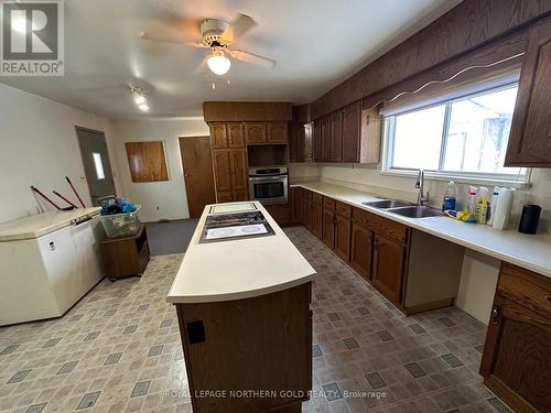 90 Third Street, Kirkland Lake, ON - Indoor Photo Showing Kitchen With Double Sink