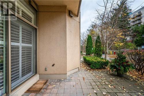 View of patio / terrace - 2511 Lakeshore Road W Unit# 108, Oakville, ON - Outdoor With Exterior