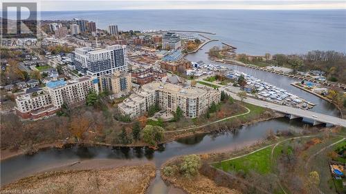 Drone / aerial view featuring a water view - 2511 Lakeshore Road W Unit# 108, Oakville, ON - Outdoor With Body Of Water With View