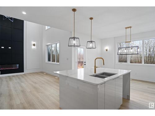 3616 6 St Nw, Edmonton, AB - Indoor Photo Showing Kitchen With Double Sink With Upgraded Kitchen