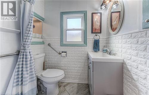 Bathroom with vanity and toilet - 52 Adam Street, Cambridge, ON - Indoor Photo Showing Bathroom