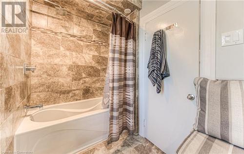 Bathroom featuring shower / bath combo - 52 Adam Street, Cambridge, ON - Indoor Photo Showing Bathroom