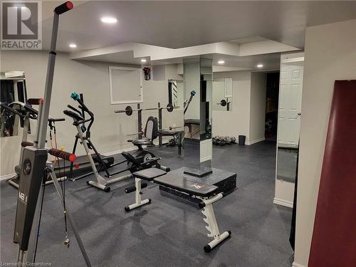 View of exercise room - 52 Adam Street, Cambridge, ON - Indoor Photo Showing Gym Room