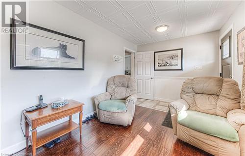 Living area with hardwood / wood-style flooring - 52 Adam Street, Cambridge, ON - Indoor Photo Showing Living Room