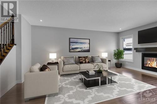 208 Mission Trail Crescent, Ottawa, ON - Indoor Photo Showing Living Room With Fireplace