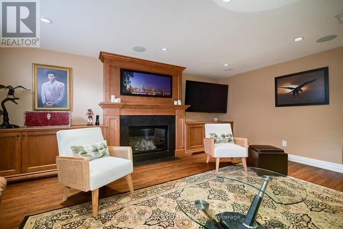 3557 Silverplains Drive, Mississauga, ON - Indoor Photo Showing Living Room With Fireplace