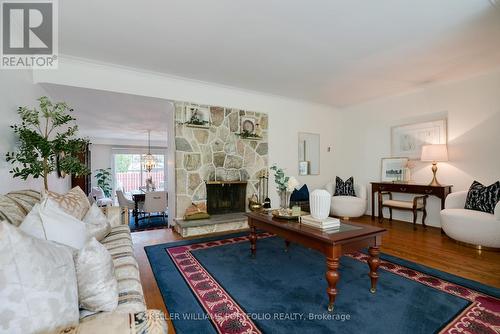 3557 Silverplains Drive, Mississauga, ON - Indoor Photo Showing Living Room With Fireplace