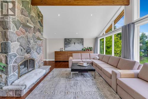 993608 Mono-Adjala Townline, Mono, ON - Indoor Photo Showing Living Room With Fireplace