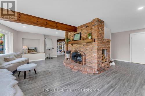 993608 Mono-Adjala Townline, Mono, ON - Indoor Photo Showing Living Room With Fireplace