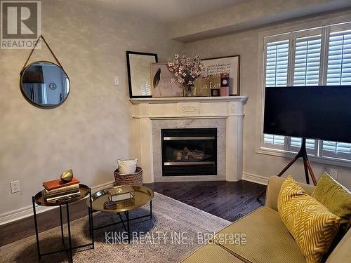 47 Milfoil Street, Halton Hills, ON - Indoor Photo Showing Living Room With Fireplace