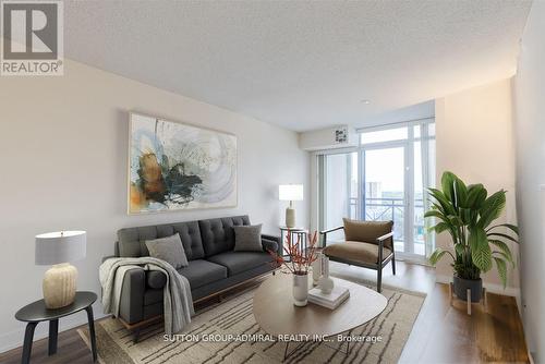 1205 - 6 Eva Road, Toronto, ON - Indoor Photo Showing Living Room