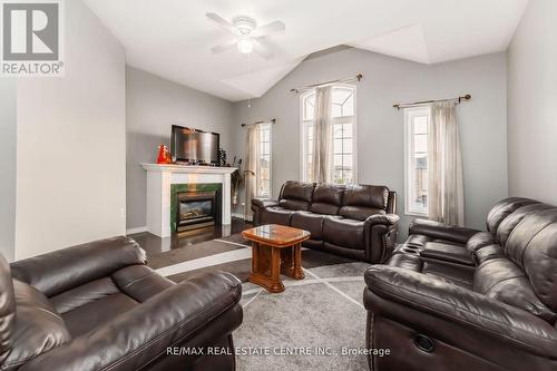 295 Morningmist Street, Brampton, ON - Indoor Photo Showing Living Room With Fireplace