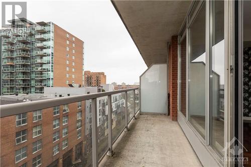 A private balcony allows you to take in the sights and sounds of the Byward Market. - 383 Cumberland Street Unit#710, Ottawa, ON - Outdoor With Exterior