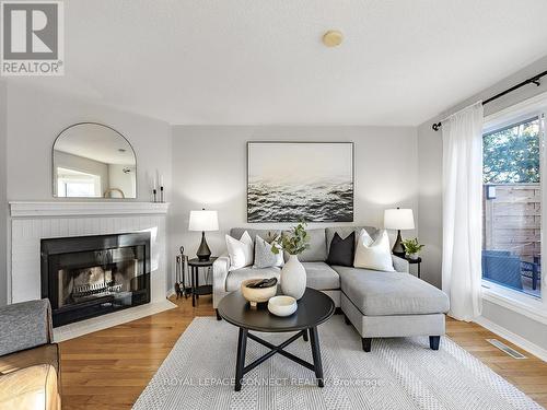 1564 Saugeen Drive, Pickering, ON - Indoor Photo Showing Living Room With Fireplace