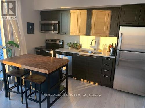 3506 - 2212 Lakeshore Road W, Toronto, ON - Indoor Photo Showing Kitchen With Double Sink