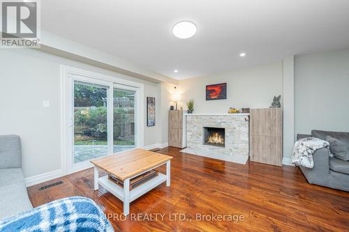 447 Edgeworth Road, Mississauga, ON - Indoor Photo Showing Living Room With Fireplace