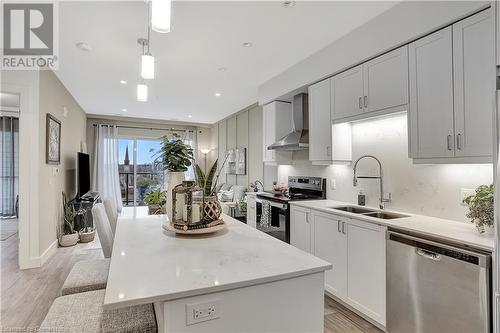 50 Grand Avenue S Unit# 811, Cambridge, ON - Indoor Photo Showing Kitchen With Double Sink With Upgraded Kitchen