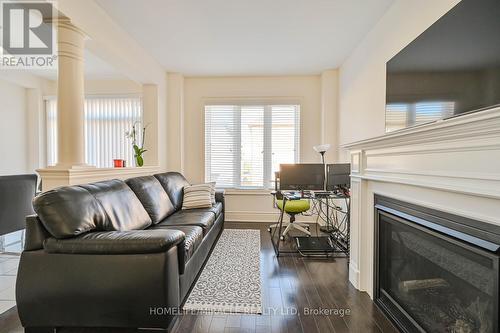 34 Pearman Crescent, Brampton, ON - Indoor Photo Showing Living Room With Fireplace