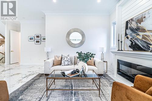 7655 Redstone Road, Mississauga, ON - Indoor Photo Showing Living Room With Fireplace