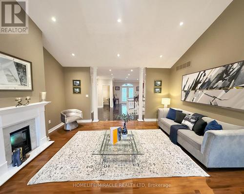 15 Rolling Meadow Drive, Caledon, ON - Indoor Photo Showing Living Room With Fireplace