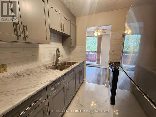 403 - 97 Nonquon Road, Oshawa, ON - Indoor Photo Showing Kitchen With Double Sink