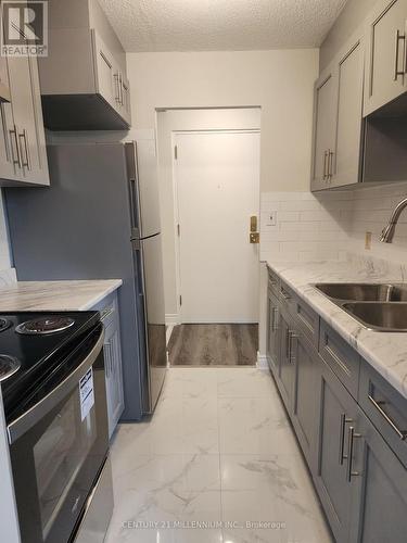 403 - 97 Nonquon Road, Oshawa, ON - Indoor Photo Showing Kitchen With Double Sink