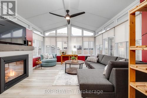 284 Norwich Road, Woolwich, ON - Indoor Photo Showing Living Room With Fireplace