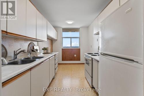 1410 - 44 Falby Court, Ajax (South East), ON - Indoor Photo Showing Kitchen With Double Sink