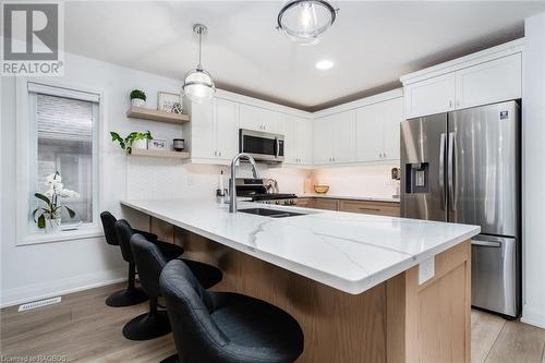 Custom  Kitchen with stainless steel appliances, quartz countertops - 118 Shady Hill Road, Durham, ON - Indoor Photo Showing Kitchen With Double Sink With Upgraded Kitchen