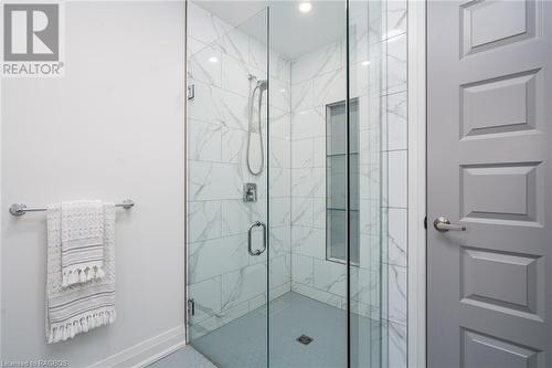 Tiled walk-in shower - 118 Shady Hill Road, Durham, ON - Indoor Photo Showing Bathroom