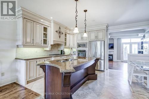 8293 Kipling Avenue, Vaughan, ON - Indoor Photo Showing Kitchen With Stainless Steel Kitchen With Double Sink With Upgraded Kitchen