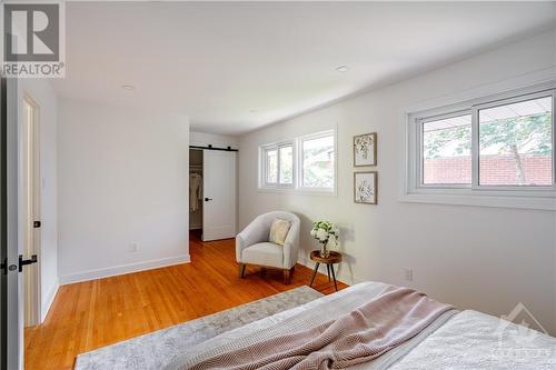 Primary Bedroom with Ample Natural Light and a Closet with Charm! - 9 Kingsford Crescent, Kanata, ON - Indoor Photo Showing Bedroom